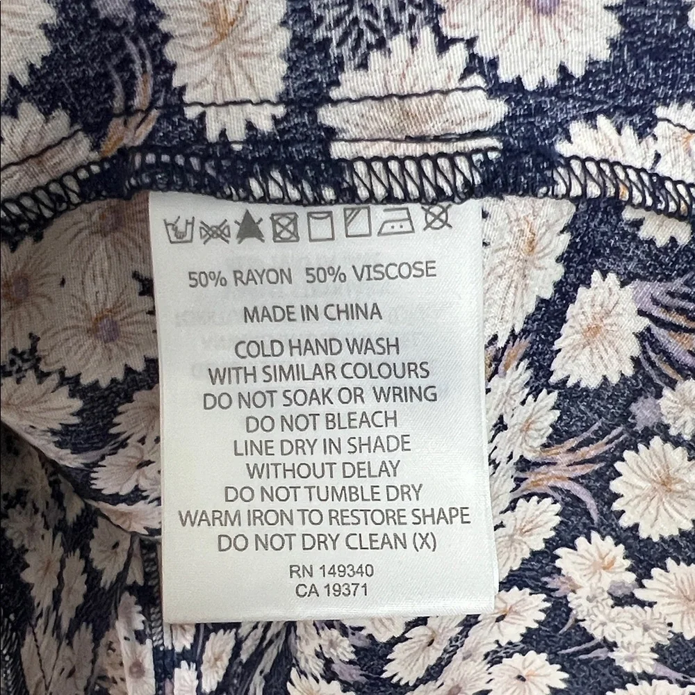 NWOT ROLLA'S Blue and Cream Floral Mini Dress - Picture 11 of 11